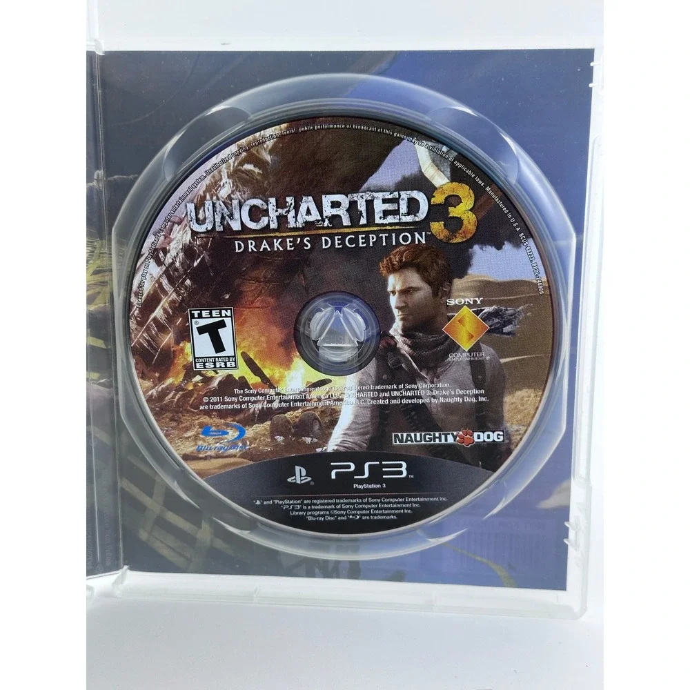 Uncharted 3‎ Drake's Deception PS3 Playstation 3 Action Adventure Game w/ Manuel